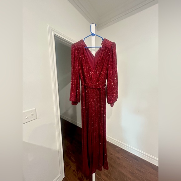 New* Sequined red jumpsuit - Picture 1 of 2